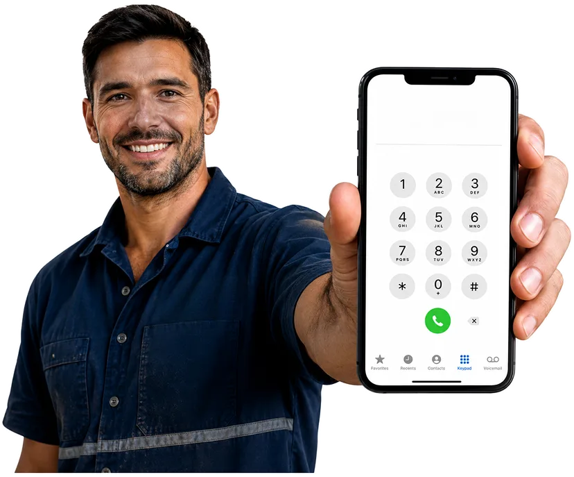 Plumber answering a Parramatta enquiry by phone