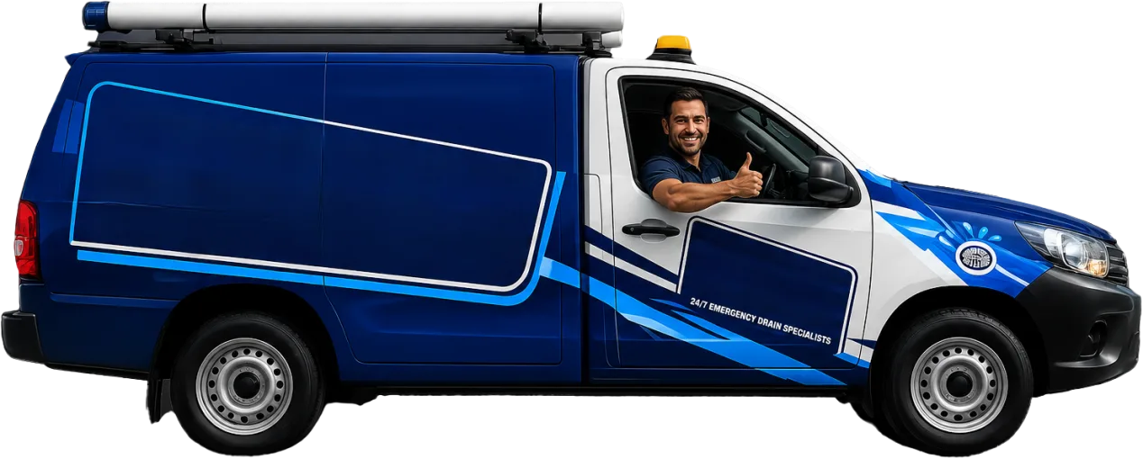 Our drain service van out on a Parramatta job